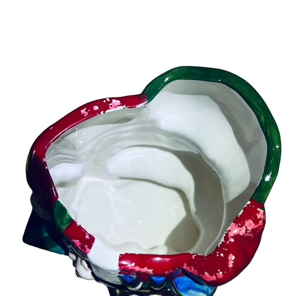 VTG Holiday Novelty 11.5” Tall Santa Claus Toys Snow Cookie Jar Canister & Box‎